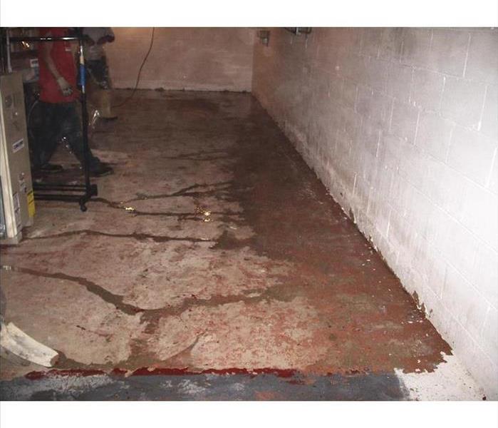 water damage in a basement in Savage